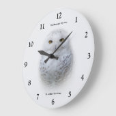 Schönes, traumhaftes und serenschneesicheres Owl Große Wanduhr (Winkel)
