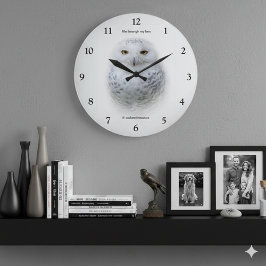 Schönes, traumhaftes und serenschneesicheres Owl Große Wanduhr