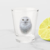 Schönes, traumhaftes und serenschneesicheres Owl Schnapsglas (Vorderseite)