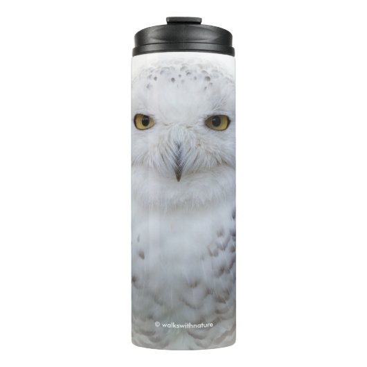 Schönes, traumhaftes und serenschneesicheres Owl Thermosbecher (Vorderseite)