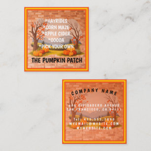 Schönes Trendy Happy Thanksgiving Fall Quadratische Visitenkarte