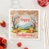 Schönes Trendy Happy Thanksgiving Fall Serviette (Beispiel)