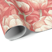 Schönes Tropical Tulip Wrapping Paper Geschenkpapier (Rolleneckpunkt)