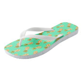 Schönes tropisches Ananas-Muster Badesandalen (Schrägansicht)