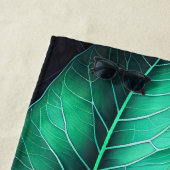 Schönes tropisches Aquarell Lila grün Strandtuch (Beispiel)