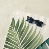 Schönes tropisches Aquarell Monstero Strandtuch (Beispiel)