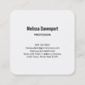 Schönes tropisches Foto mit türkisfarbenem Meer Quadratische Visitenkarte (Rückseite)