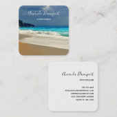 Schönes tropisches Foto mit türkisfarbenem Meer Quadratische Visitenkarte (Vorne/Hinten)