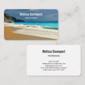 Schönes tropisches Foto mit türkisfarbenem Meer Visitenkarte (Vorne/Hinten)