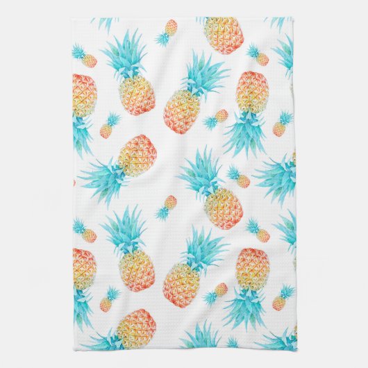 Schönes tropisches Fruchtananas-Muster Geschirrtuch (Vertikal)