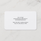 Schönes tropisches Grün mit goldener Grenze Visitenkarte (Rückseite)