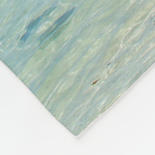 Schönes tropisches Meer mit einem Felsstrand Fleecedecke (Ecke)