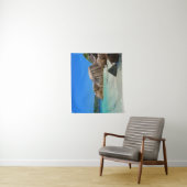 Schönes tropisches Meer mit einem Felsstrand Wandteppich (Beispiel)