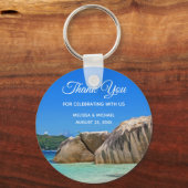 Schönes tropisches Meer mit einer Rocky Beach Hoch Schlüsselanhänger (Vorderseite)