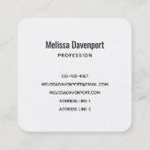 Schönes tropisches Meer mit felsenbedeckter Küste Quadratische Visitenkarte (Rückseite)