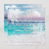 SCHÖNES TROPISCHES OZEAN SONNENREISE Hochzeit Einl Einladung (Vorne/Hinten)