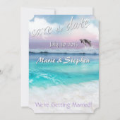 SCHÖNES TROPISCHES OZEANSONENGERÄT Save the Date Einladung (Vorderseite)