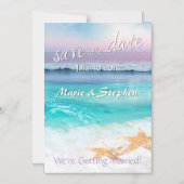 SCHÖNES TROPISCHES OZEANSONENGERÄT Save the Date Magneteinladung (Vorderseite)