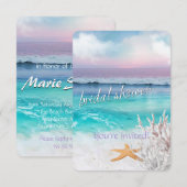 SCHÖNES TROPISCHES OZEISCHES SONNENBrautparty Einladung (Vorne/Hinten)