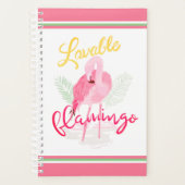 Schönes tropisches Rosa Flamingo Planer (Vorderseite)