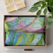 Schönes tropisches Rosa Flamingos Dekoupage Seidenpapier (Geschenk)