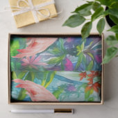 Schönes tropisches Rosa Flamingos Dekoupage Seidenpapier (Geschenk)