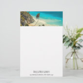 Schönes tropisches Sandstrand Paradise Briefpapier (Stehend Vorderseite)