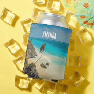 Schönes tropisches Sandstrand Paradise Dosenkühler