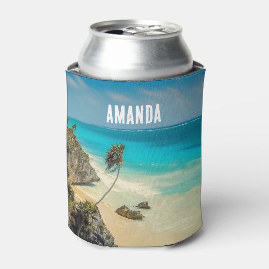 Schönes tropisches Sandstrand Paradise Dosenkühler (Kanne Vorderseite)