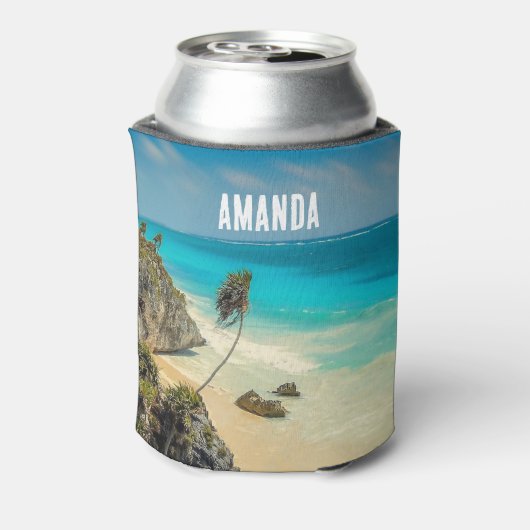 Schönes tropisches Sandstrand Paradise Dosenkühler (Kanne Rückseite)