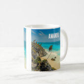 Schönes tropisches Sandstrand Paradise Kaffeetasse (VorderseiteRechts)
