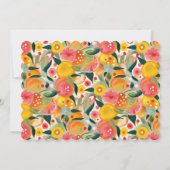 Schönes tropisches Zitrus Botanisches Muster Einladung (Rückseite)