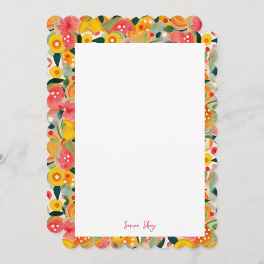 Schönes tropisches Zitrus Botanisches Muster Einladung (Vorne/Hinten)