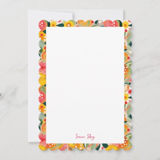 Schönes tropisches Zitrus Botanisches Muster Einladung (Vorderseite)