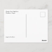 Schönes Tulip Field mit Heißluftballon, Oregon Postkarte (Rückseite)