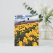 Schönes Tulip Field mit Heißluftballon, Oregon Postkarte (Stehend Vorderseite)