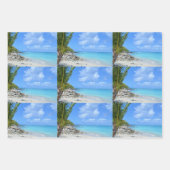 Schönes Türkis-Tropisches-Strand-Muster Geschenkpapier Set (Vorderseite 3)