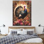 Schönes türkisches Blumendesign Leinwanddruck (Insitu (Schlafzimmer))