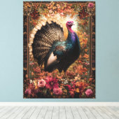 Schönes türkisches Blumendesign Leinwanddruck (Insitu (Holzboden))