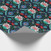 💙 ❤️ 🖤 schönes türkisches Iznik-Muster Geschenkpapier (Ecke)