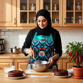 💙 ❤️ 🖤 schönes türkisches Iznik-Muster Schürze