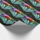 Schönes türkisfarbenes Frack Butterfly Geschenkpapier (Ecke)
