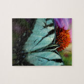 Schönes türkisfarbenes Frack Butterfly Puzzle (Horizontal)