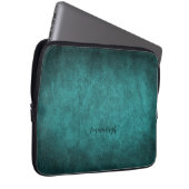 Schönes türkisfarbenes Imitat Leather Laptopschutzhülle (Vorne Rechts)