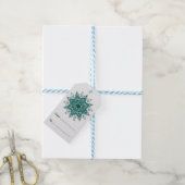 Schönes türkisfarbenes Mandala-Design Geschenkanhänger (Mit Garn)