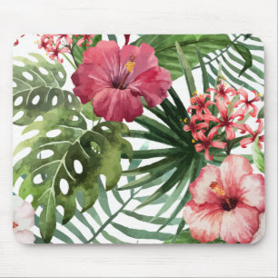 Schönes u. elegantes tropisches Blumen  Mousepad