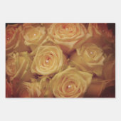 Schönes Umhüllungspapier für gelbe Rosen und Perle Geschenkpapier Set (Vorderseite 3)