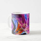 Schönes und Abstraktes Marmordesign Kaffeetasse (Vorderseite Links)