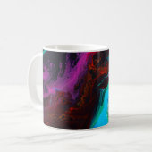 Schönes und Abstraktes Marmordesign Kaffeetasse (Vorderseite Links)