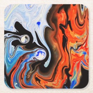 Schönes und Abstraktes Marmordesign Rechteckiger Pappuntersetzer